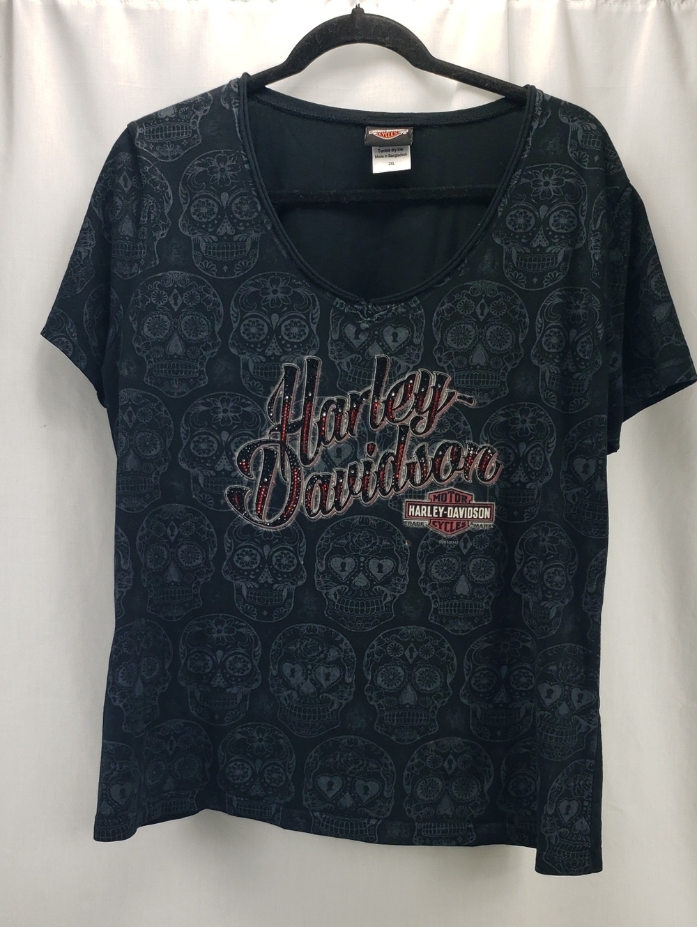 Harley-Davidson Bling Short Sleeve Top Size 2XL
